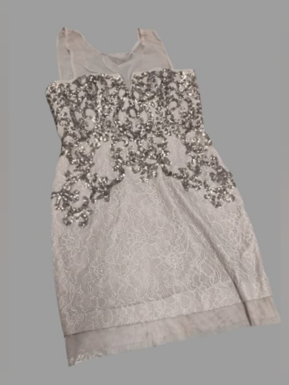 Bcbgmaxazria Embellished Lace Sheath Dress Cocktail Party Sz 10